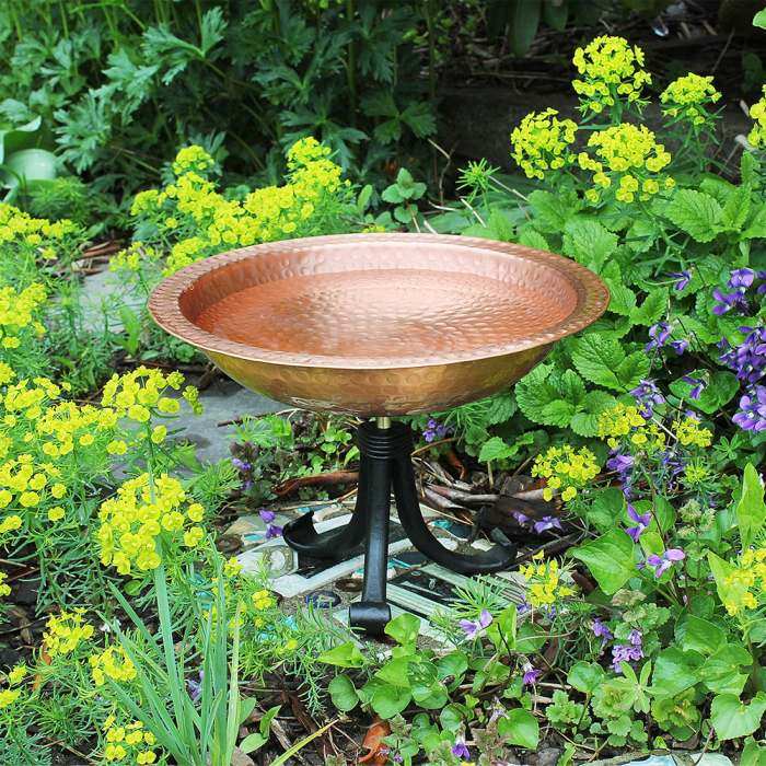 Achla Hammered Solid Copper Bath w/Tripod Stand